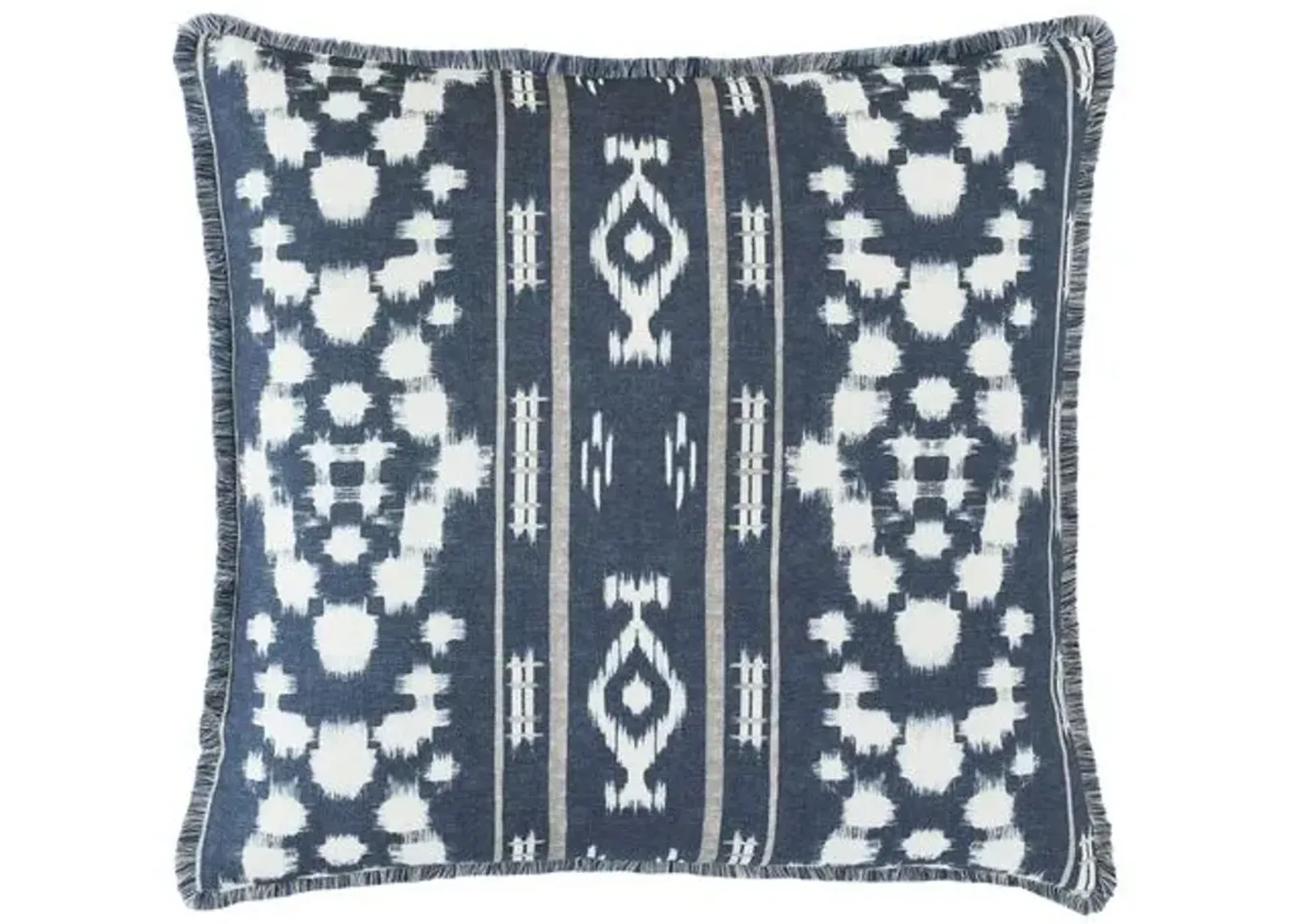 Allegra Ikat Pillow - Indigo