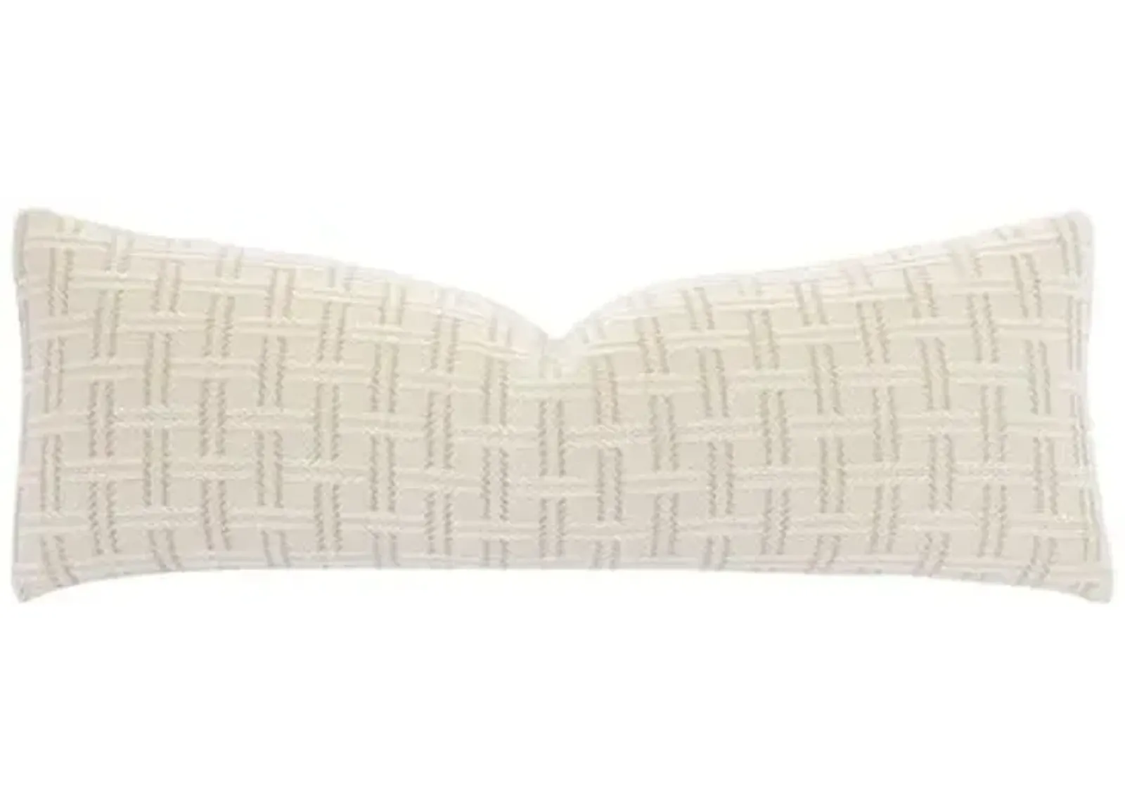 Cecee Basketweave Long Lumbar Pillow - Natural