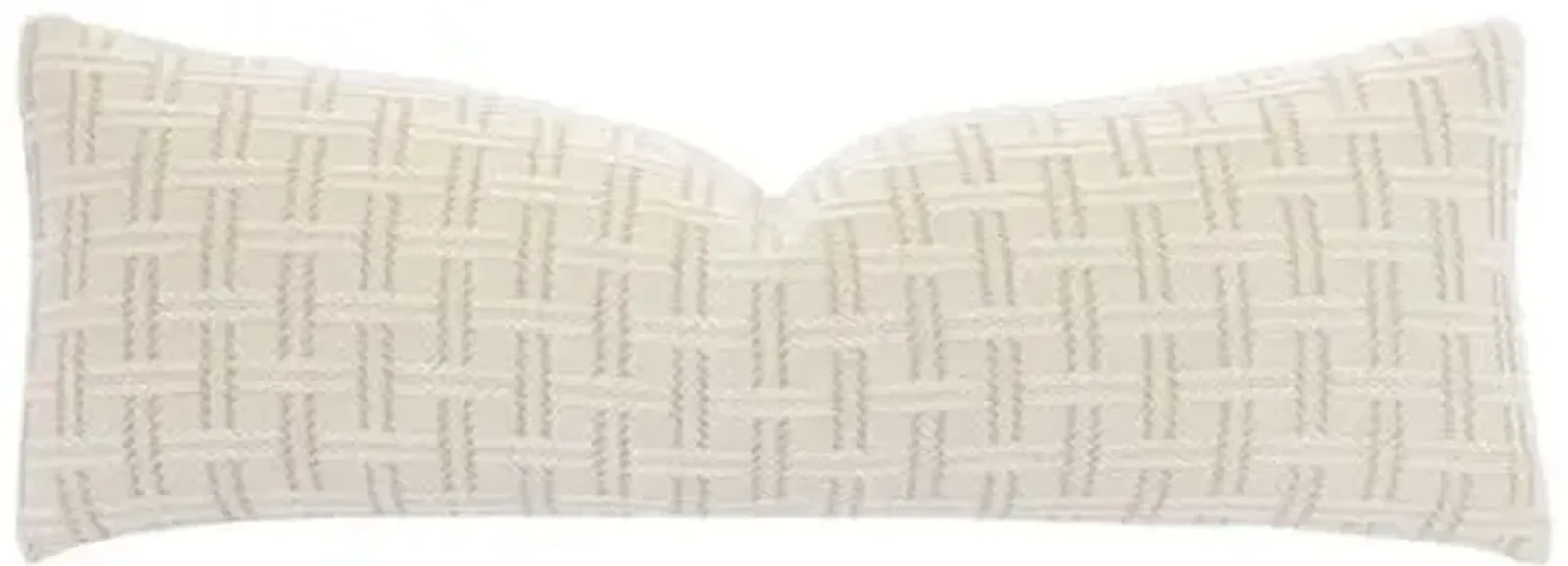 Cecee Basketweave Long Lumbar Pillow - Natural