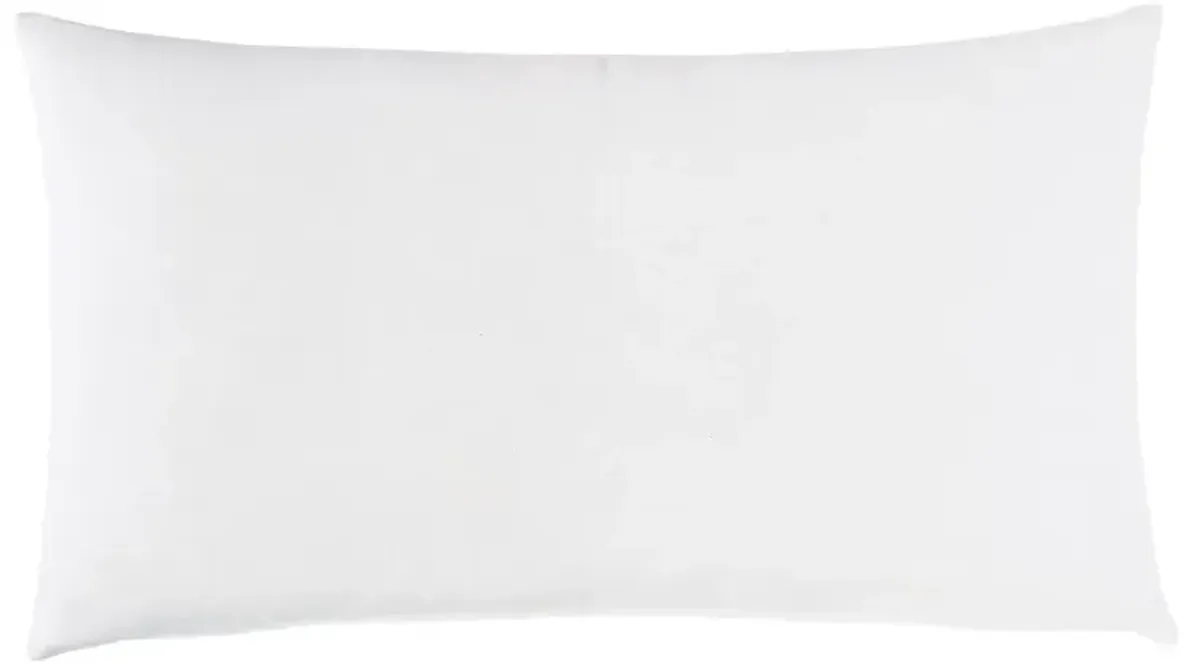 Adare Manor Handpainted Lumbar Pillow - White/Blue/Red - Handcrafted