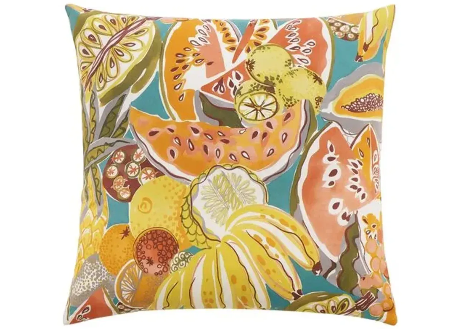 Calypso Colorful Fruit Pillow - Orange/Yellow