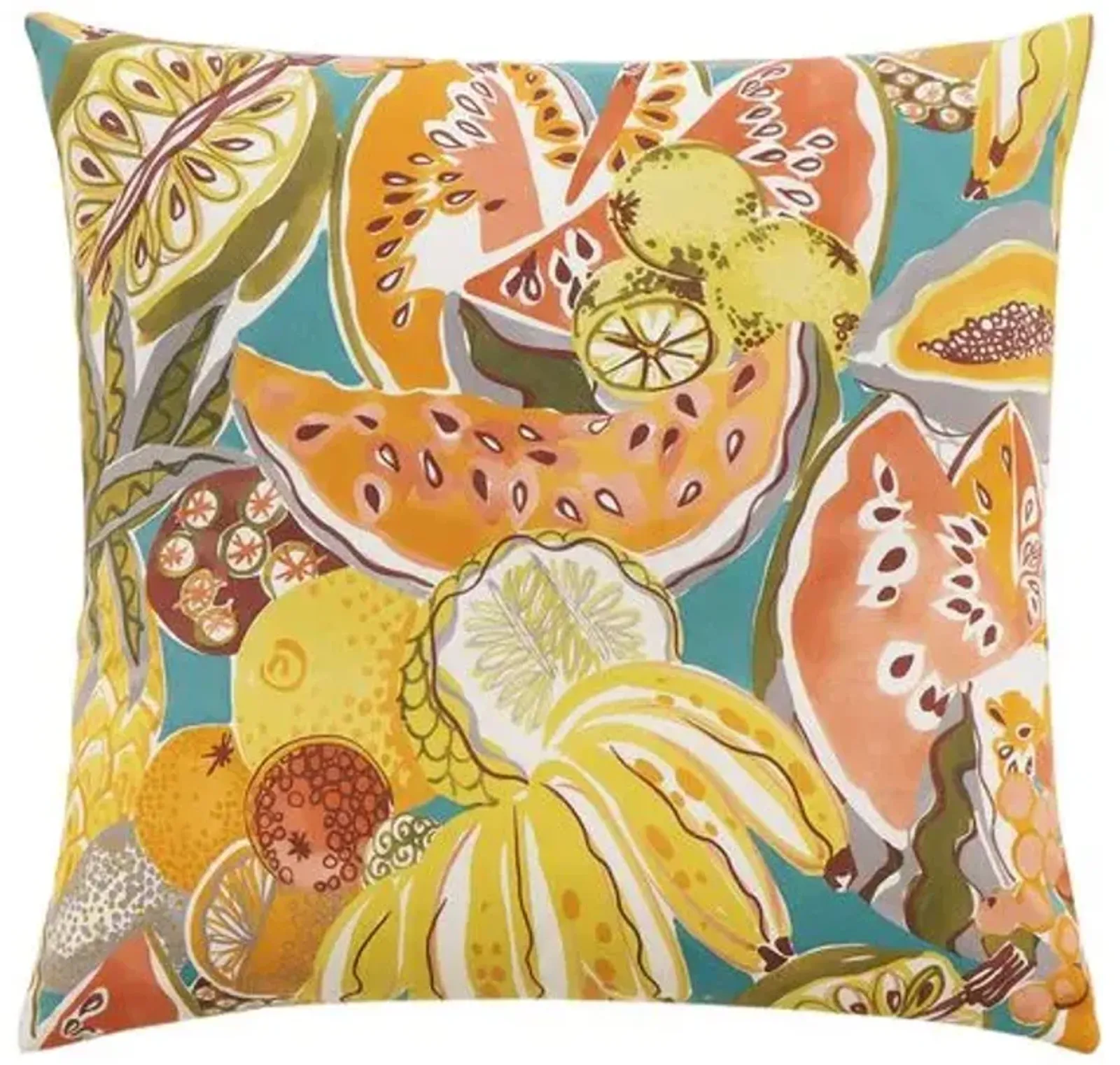 Calypso Colorful Fruit Pillow - Orange/Yellow