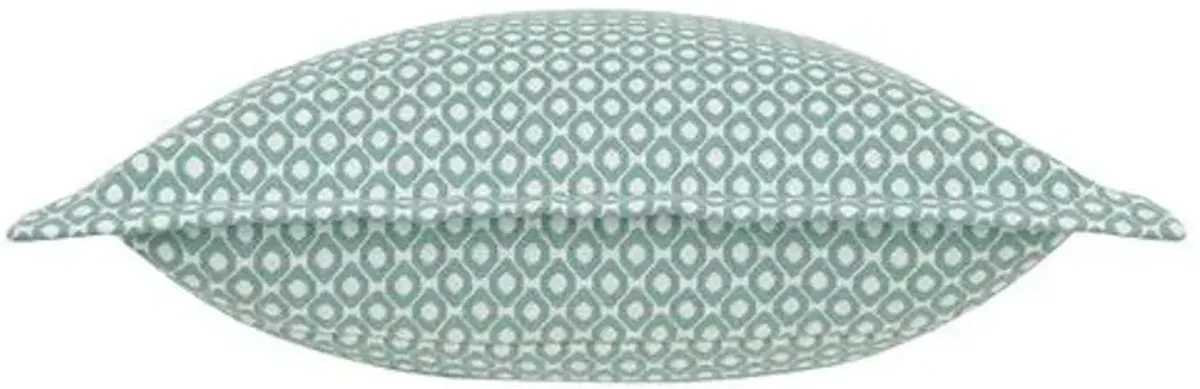 Calypso Birdseye Pattern Flange Pillow - Aqua