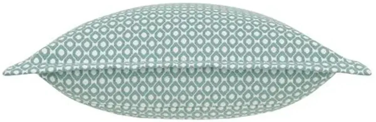 Calypso Birdseye Pattern Flange Pillow - Aqua