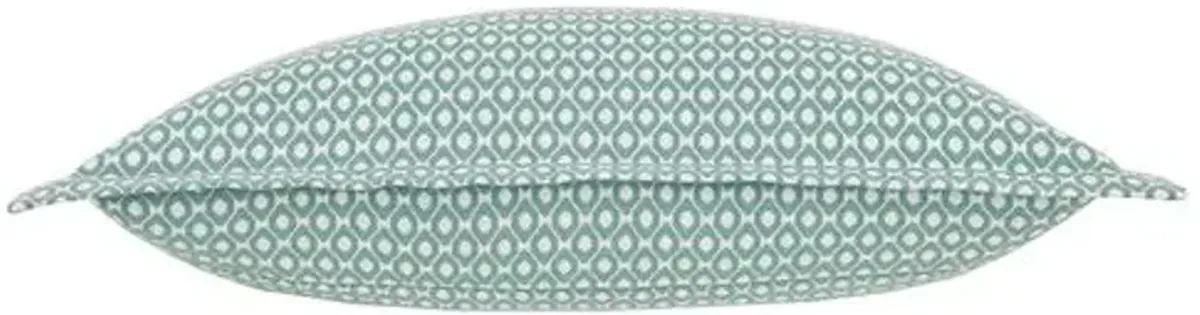 Calypso Birdseye Pattern Flange Lumbar Pillow - Aqua