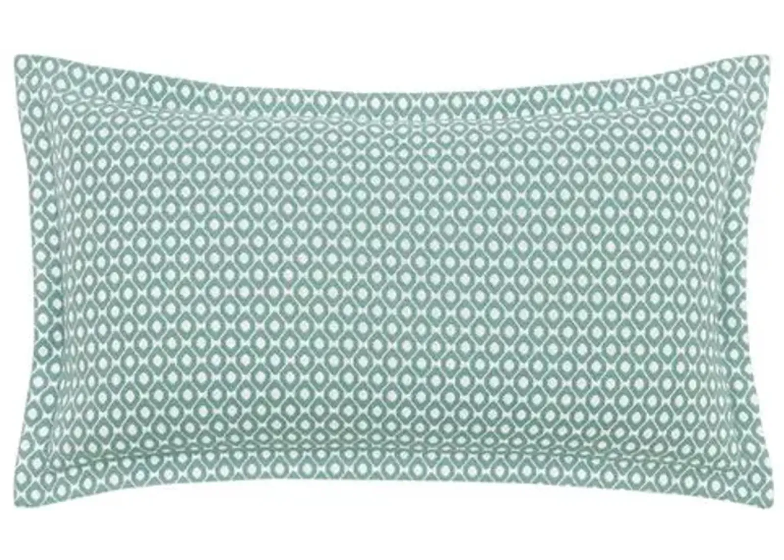 Calypso Birdseye Pattern Flange Lumbar Pillow - Aqua