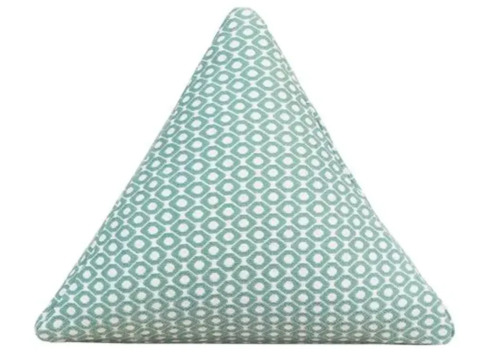 Calypso Birdseye Pattern Triangle Pillow - Aqua