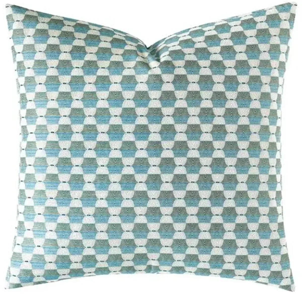 Calypso Geometric Pillow - Teal