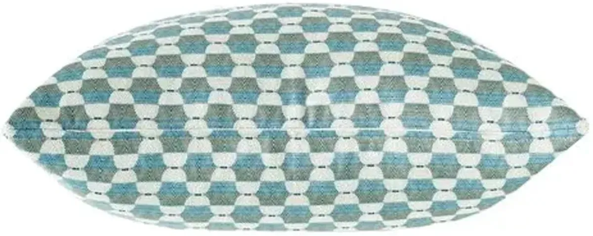 Calypso Geometric Pillow - Teal