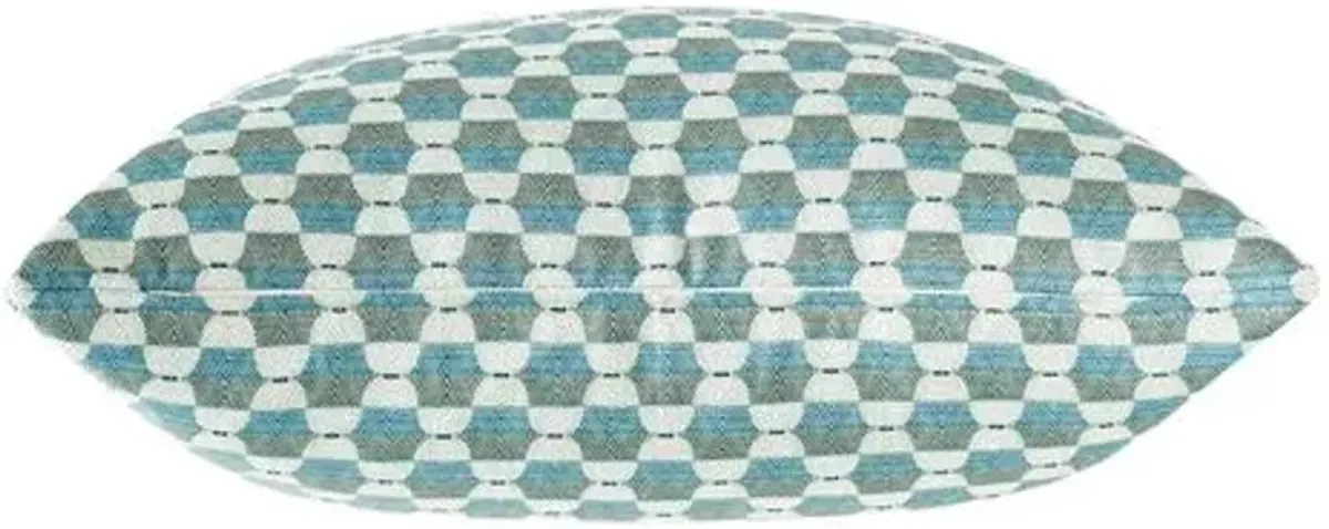 Calypso Geometric Pillow - Teal