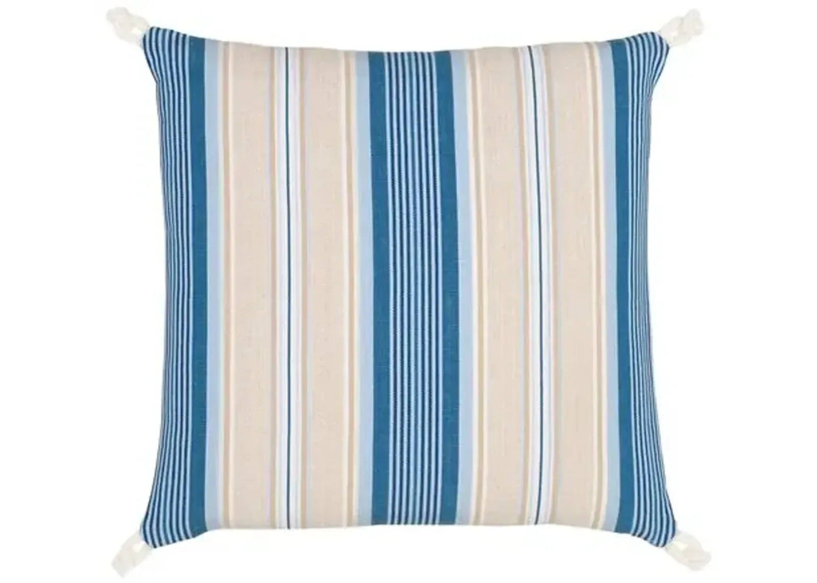 Marino Nautical Stripe Pillow - Blue/Natural