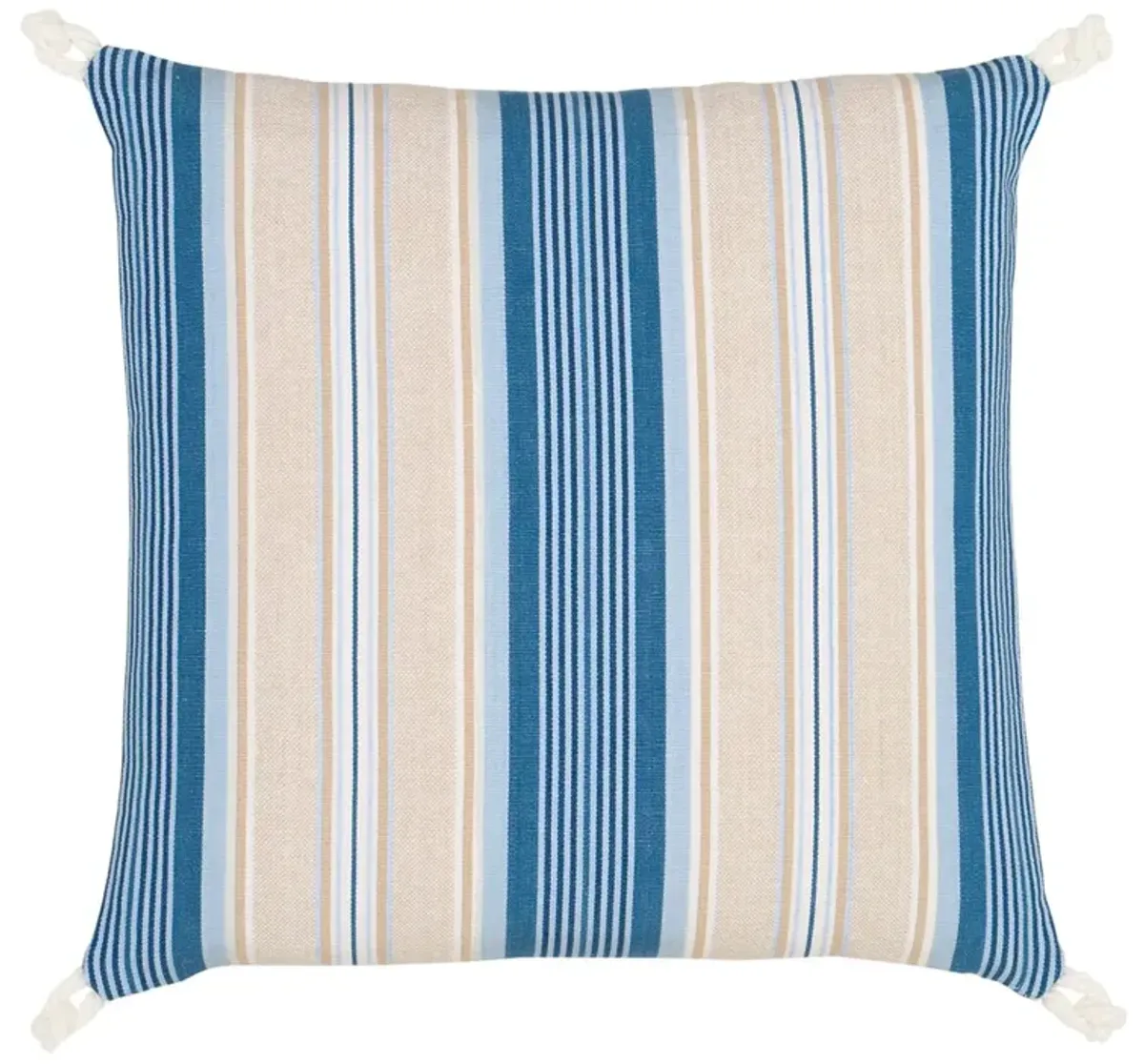 Marino Nautical Stripe Pillow, Blue/Natural