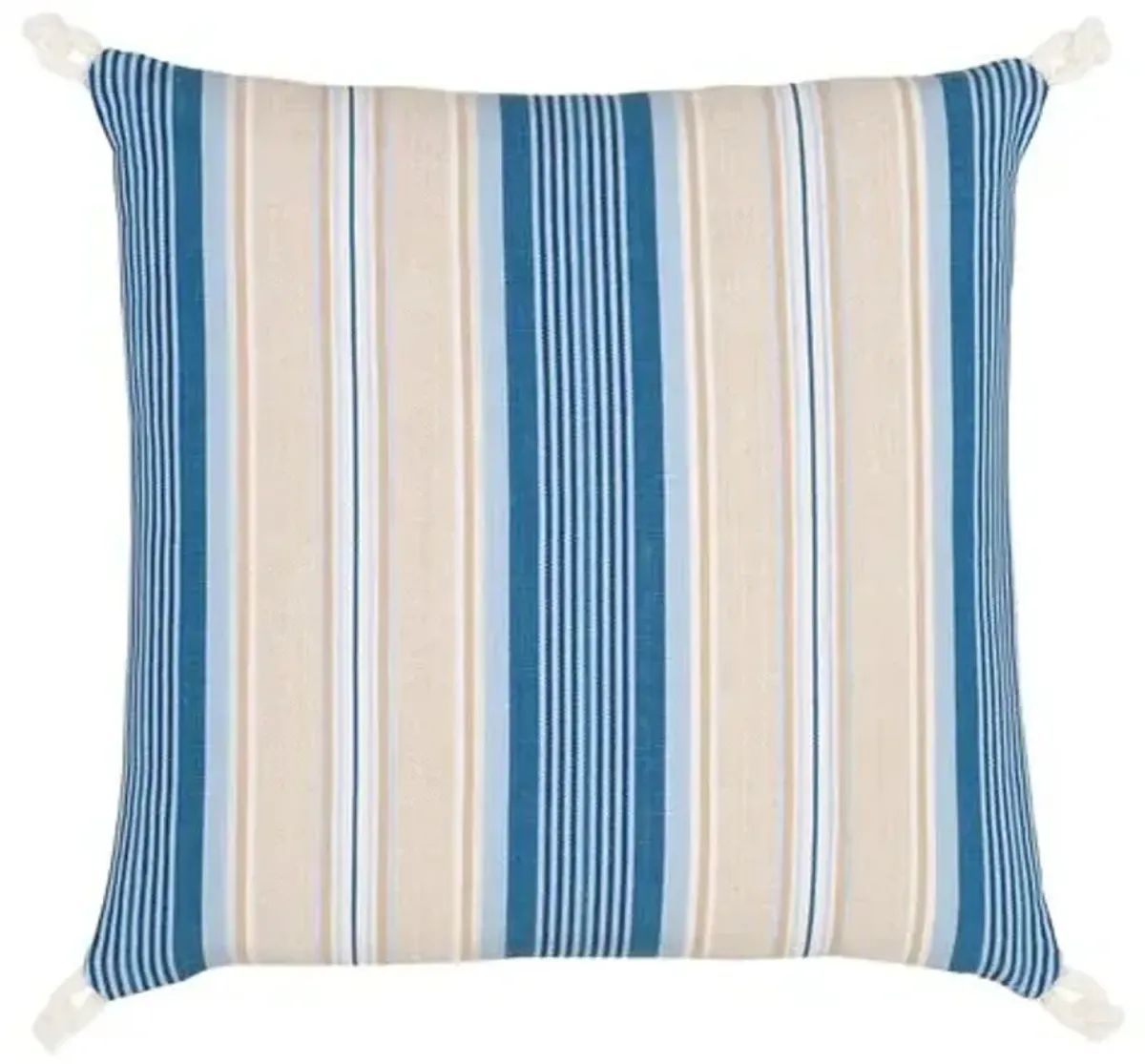 Marino Nautical Stripe Pillow - Blue/Natural