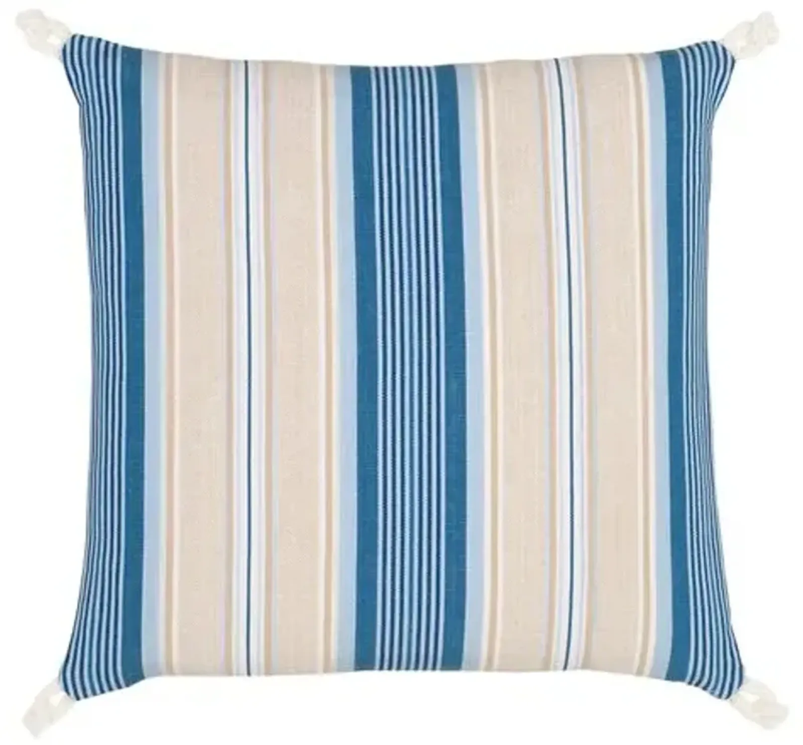 Marino Nautical Stripe Pillow - Blue/Natural