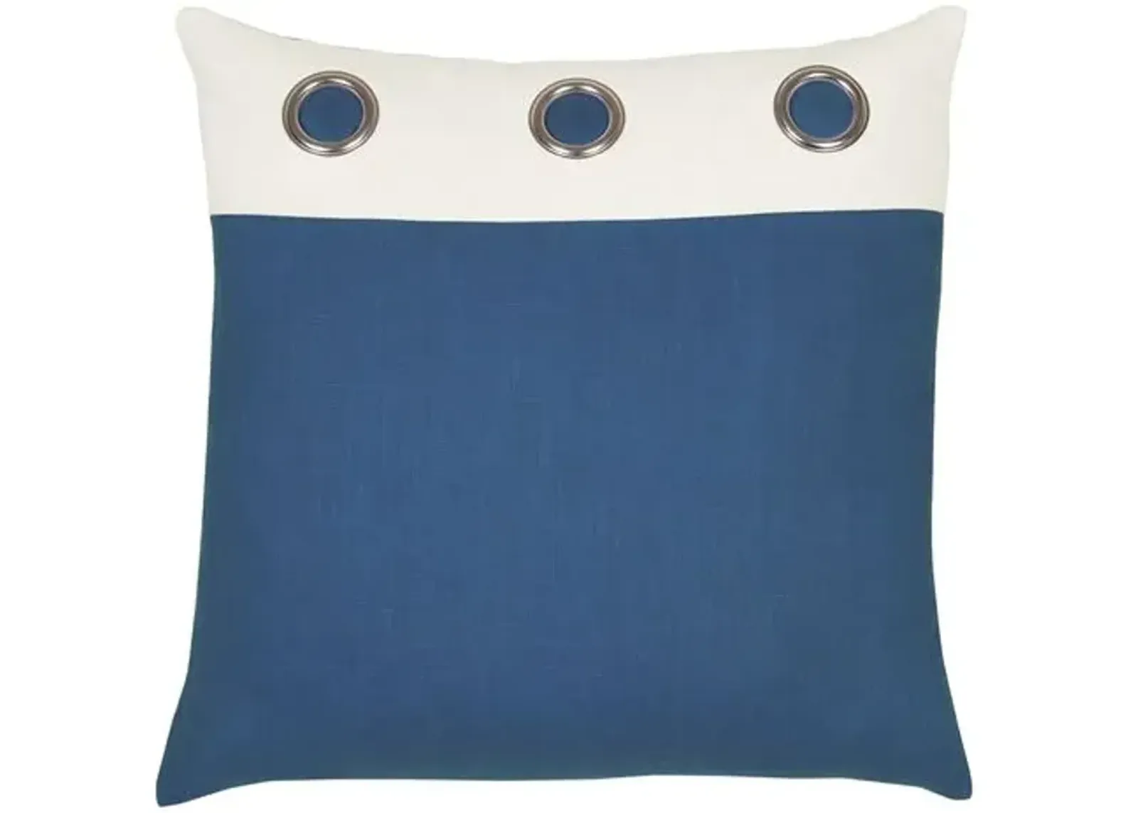 Marino Nautical Grommet Detail Pillow - Blue/White