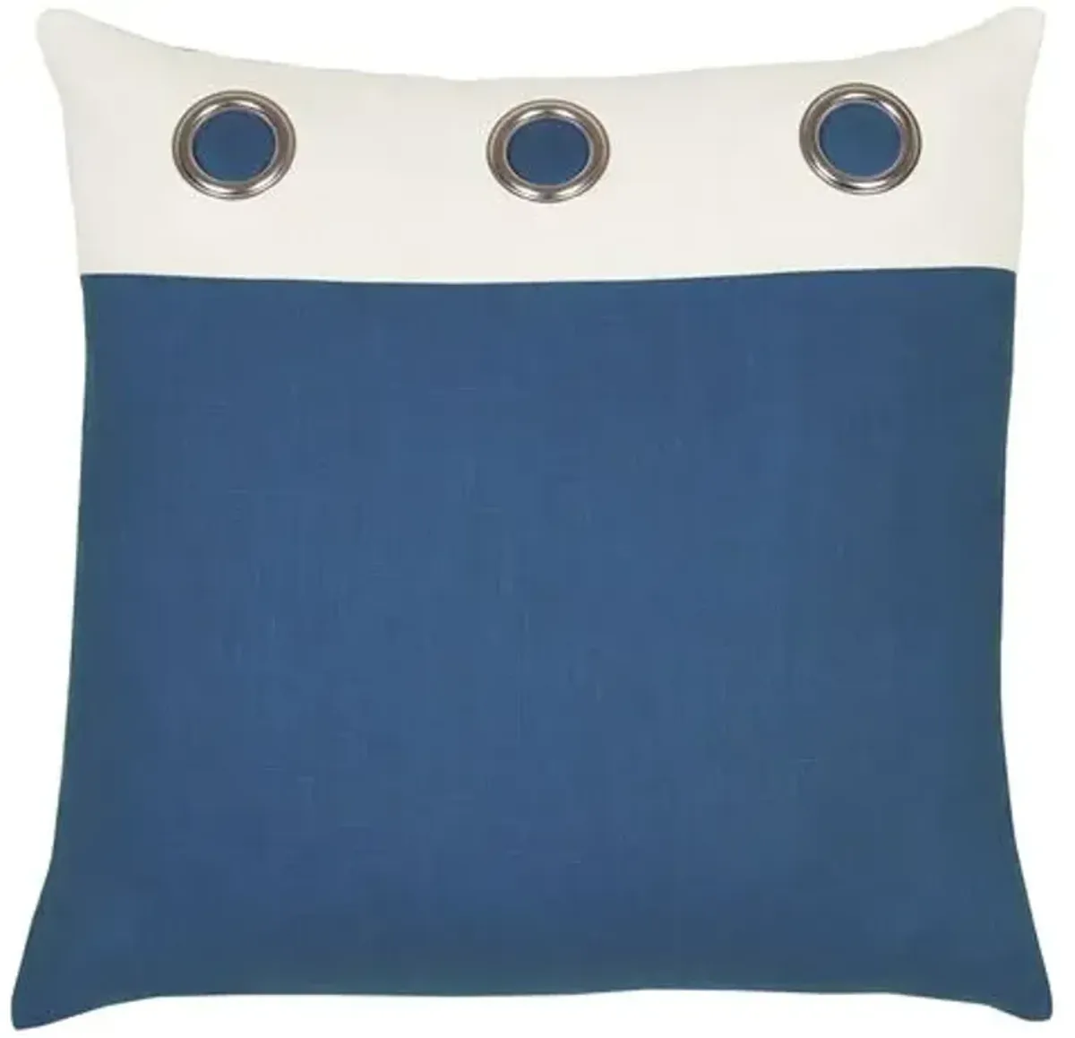 Marino Nautical Grommet Detail Pillow - Blue/White