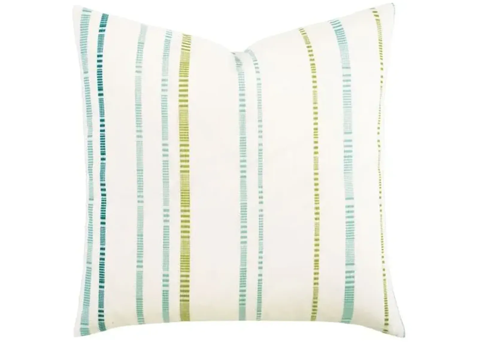 Isla Stripe Pillow - Aqua/White