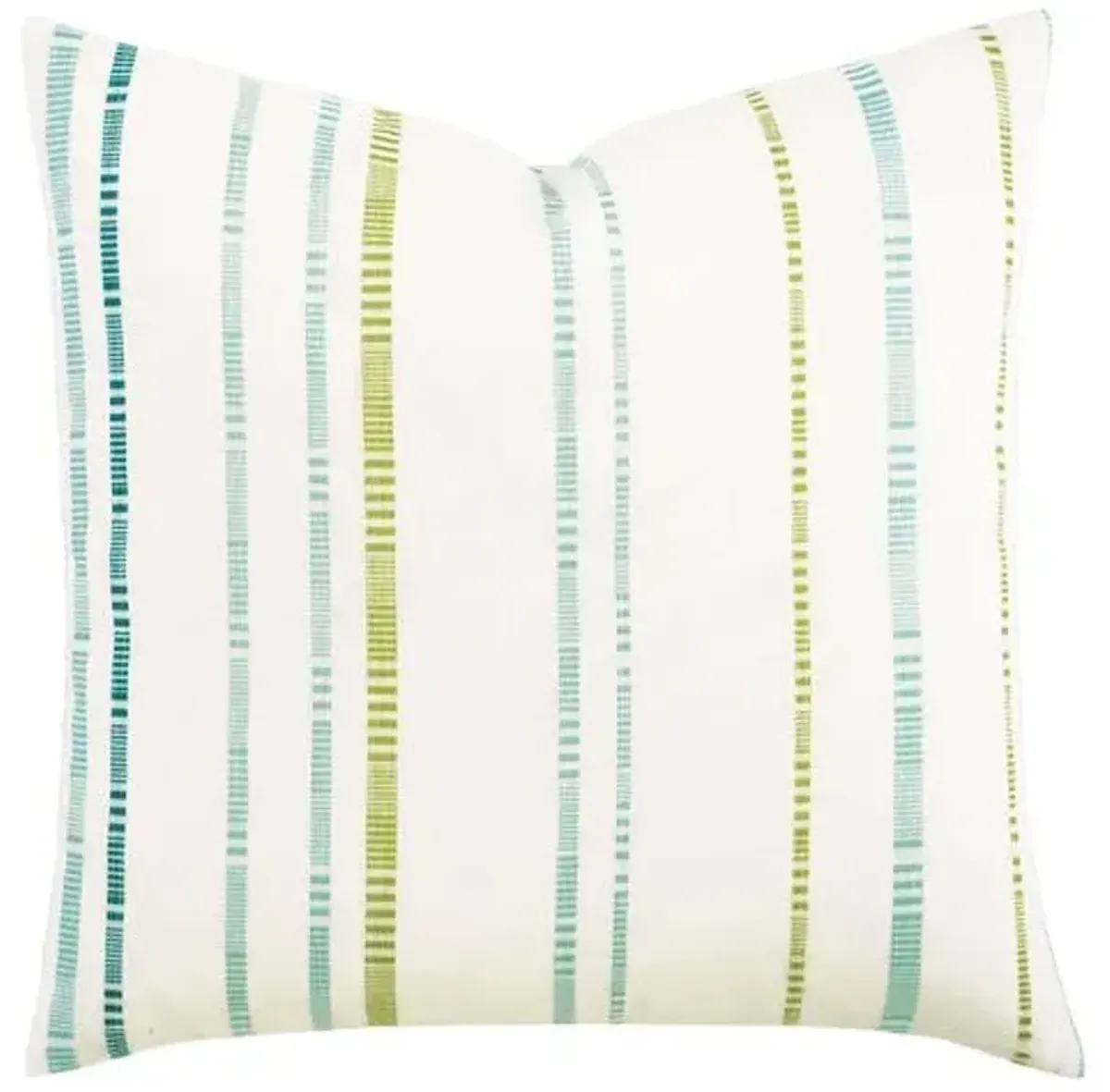 Isla Stripe Pillow - Aqua/White