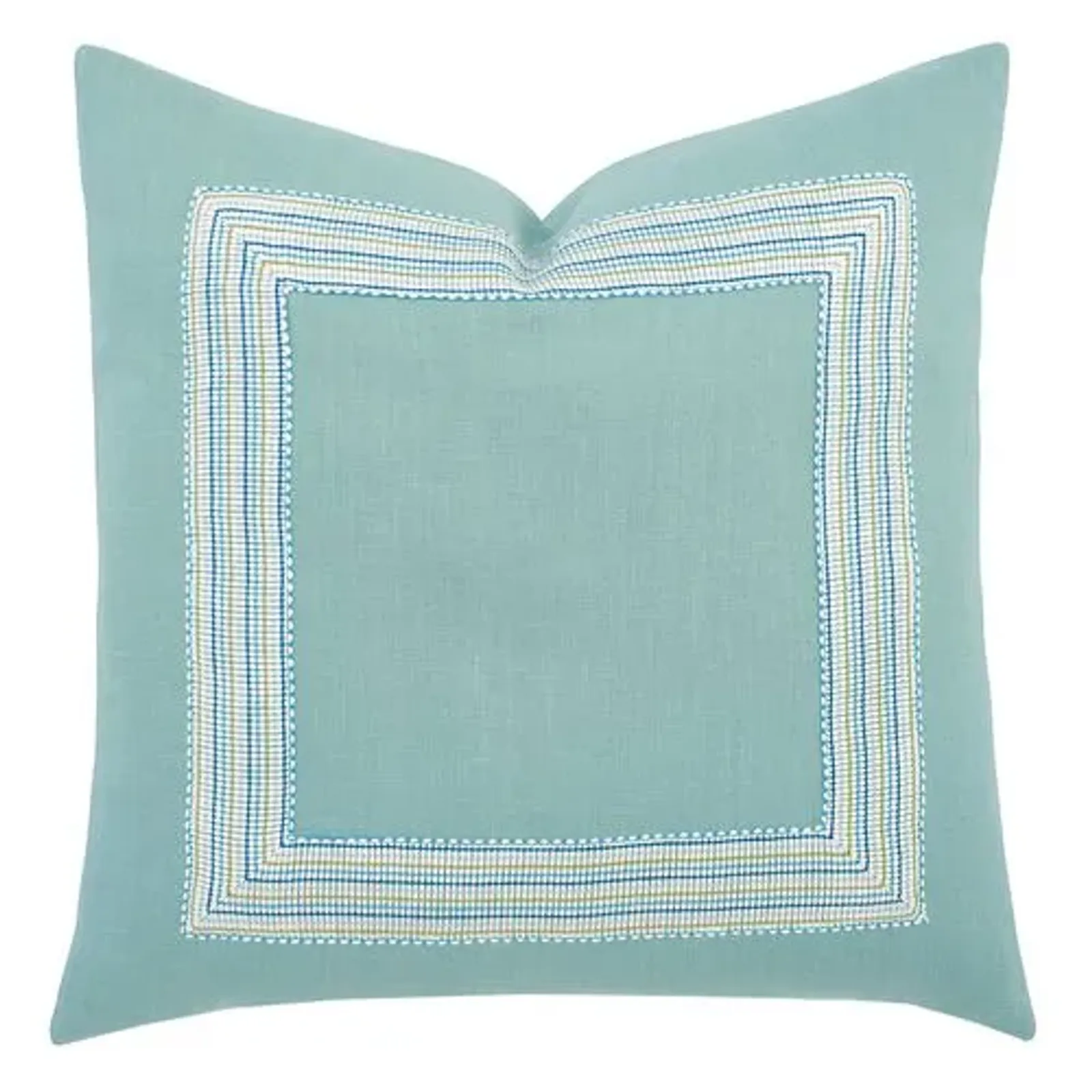 Isla Trim Pillow - Aqua