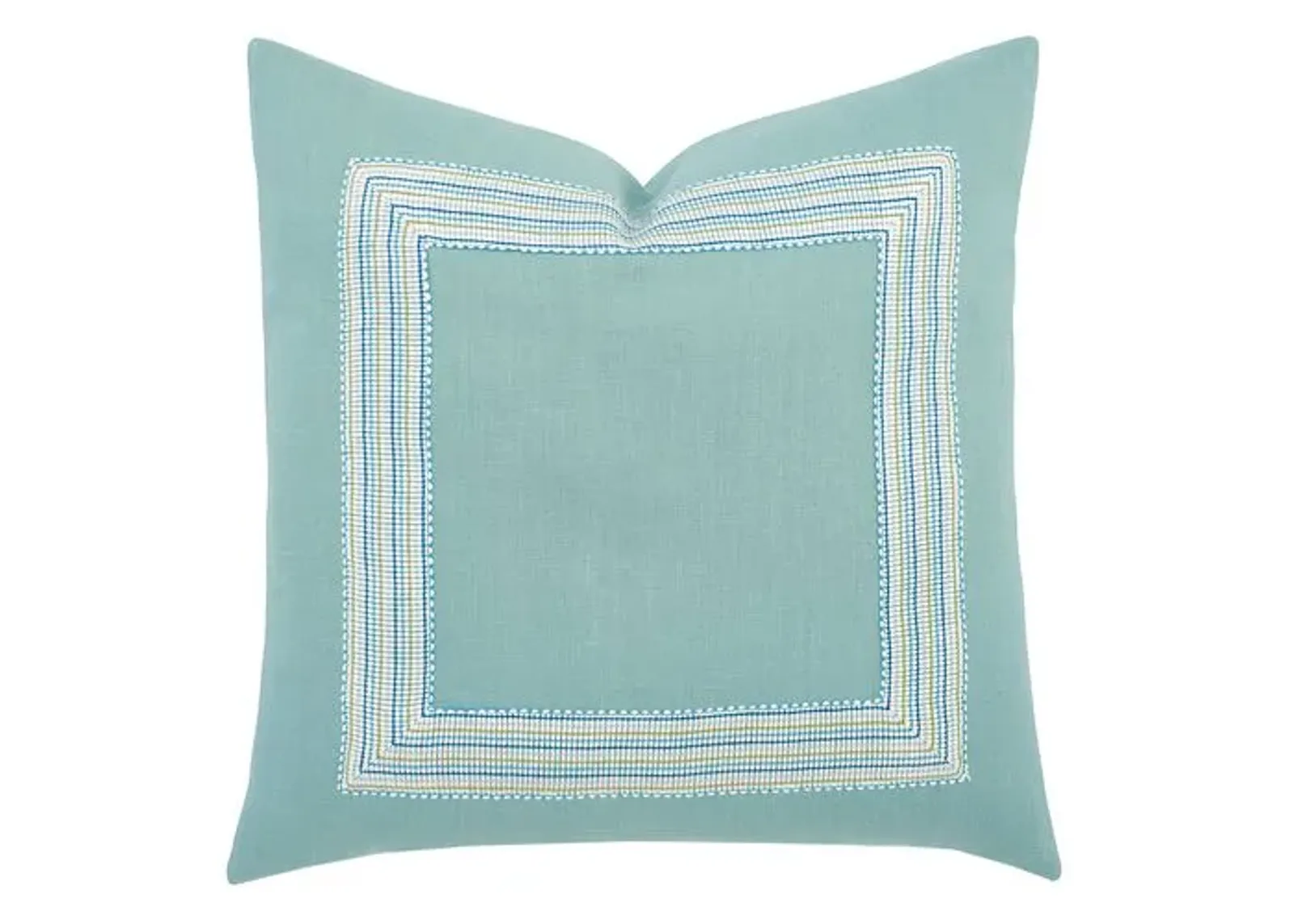 Isla Trim Pillow - Aqua