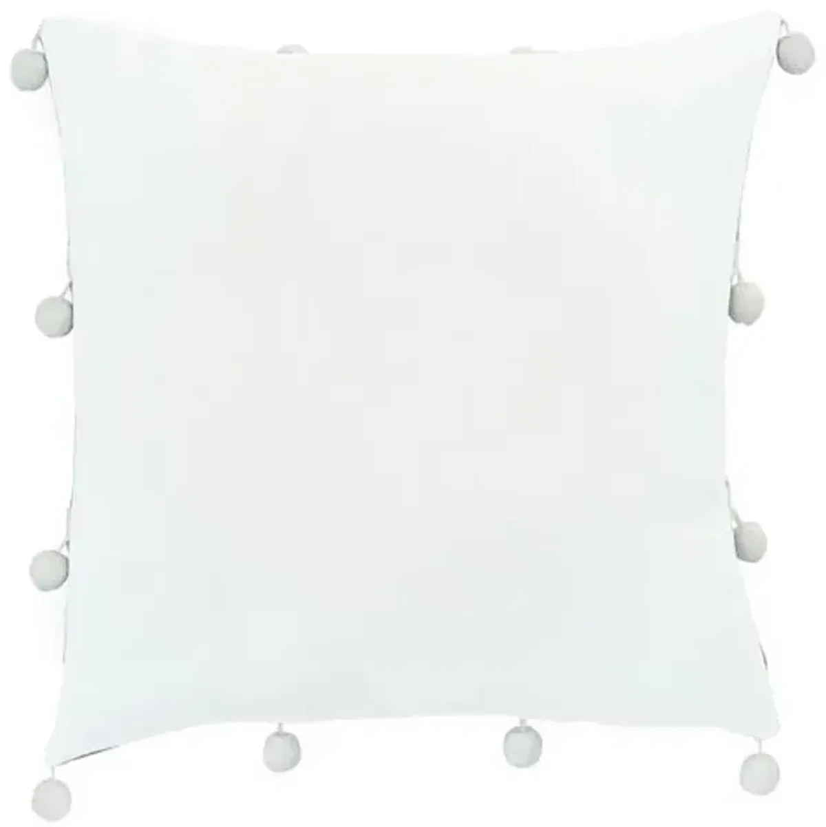 Isla Ball Trim Pillow - Indigo/White