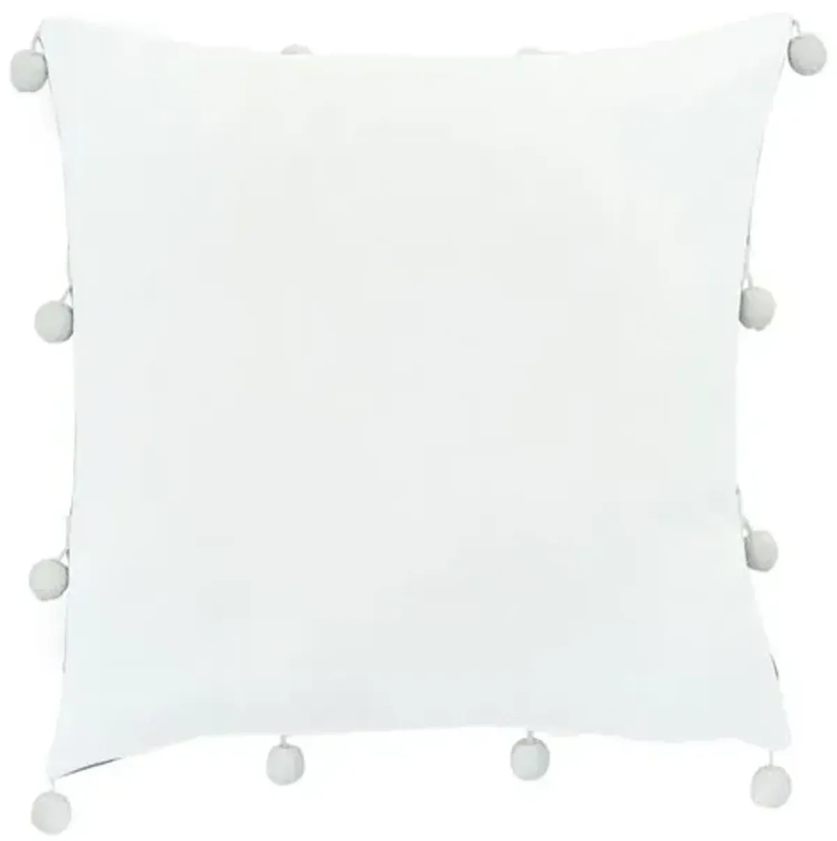 Isla Ball Trim Pillow - Indigo/White