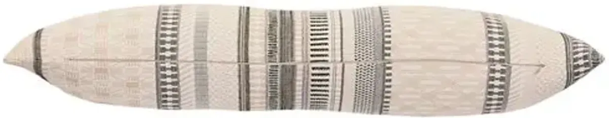 Kayla Striped Long Lumbar Pillow - Buff