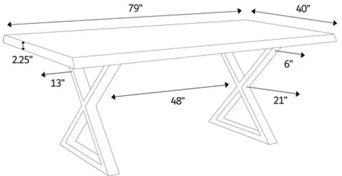 Joshua X-Base Dining Table