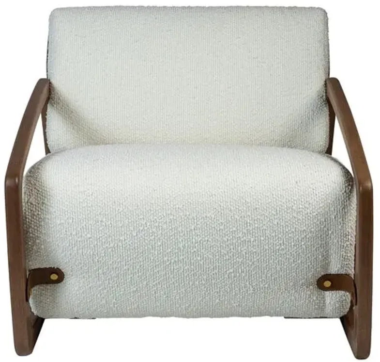 Belinda Modern Brazilian Accent Chair - Handcrafted - Ivory, Comfortable, Durable