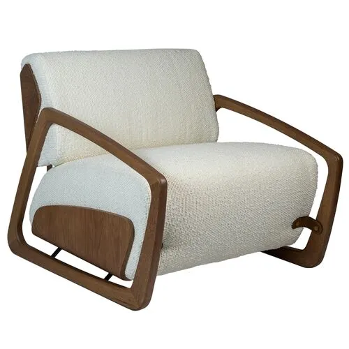 Belinda Modern Brazilian Accent Chair - Handcrafted - Ivory, Comfortable, Durable