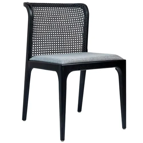 Martina Modern Brazilian Cane Side Chair - Gray