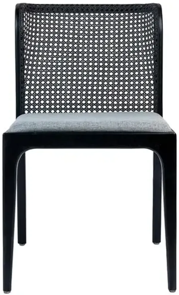 Martina Modern Brazilian Cane Side Chair - Gray
