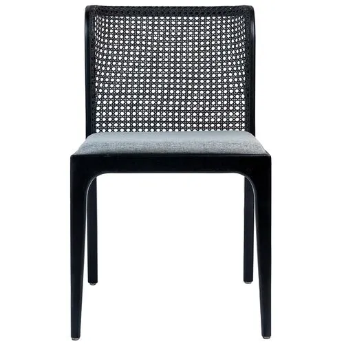 Martina Modern Brazilian Cane Side Chair - Gray