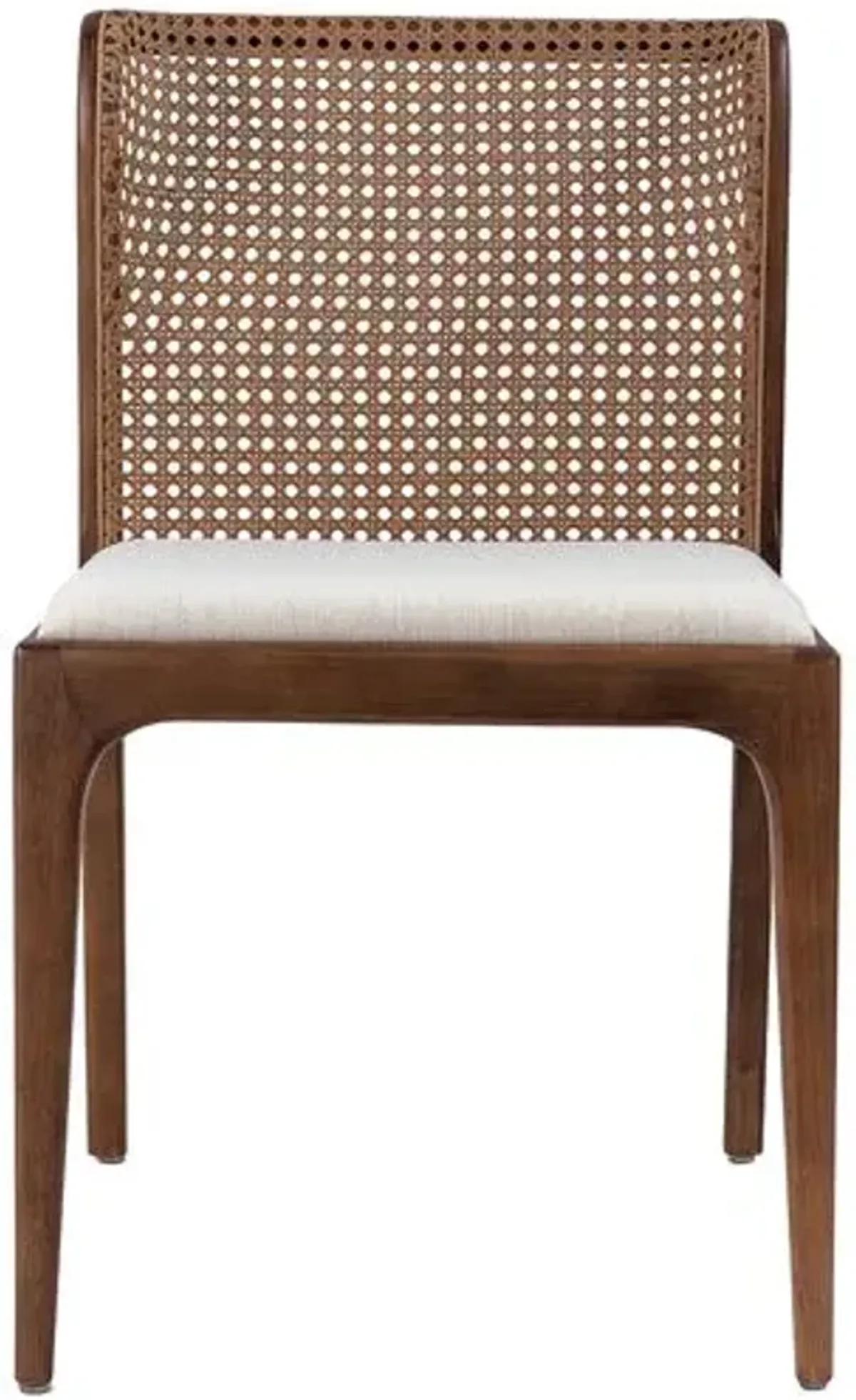 Martina Modern Brazilian Cane Side Chair - White