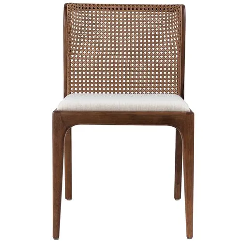 Martina Modern Brazilian Cane Side Chair - White