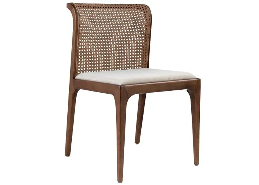 Martina Modern Brazilian Cane Side Chair - White