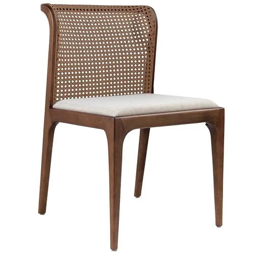 Martina Modern Brazilian Cane Side Chair - White