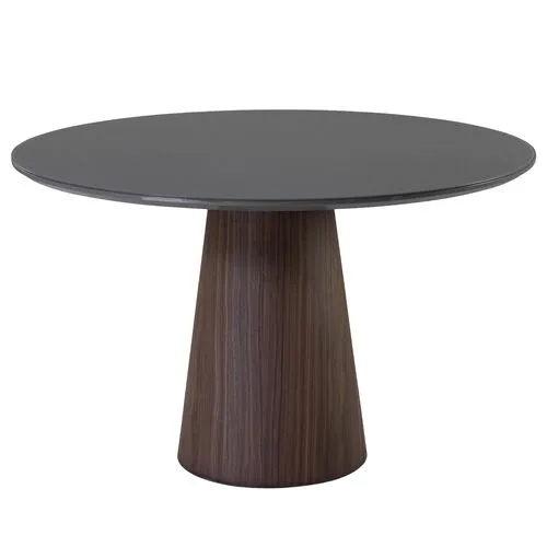 Monica Glass Top Round Dining Table