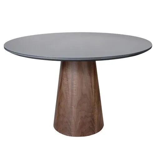 Monica Glass Top Round Dining Table