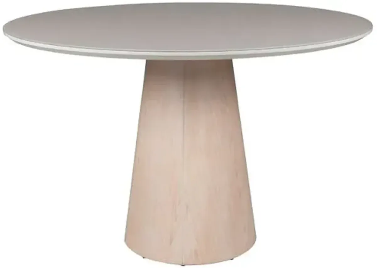 Monica Glass Top Round Dining Table