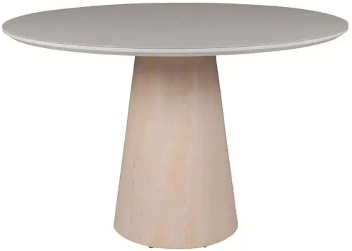 Monica Glass Top Round Dining Table