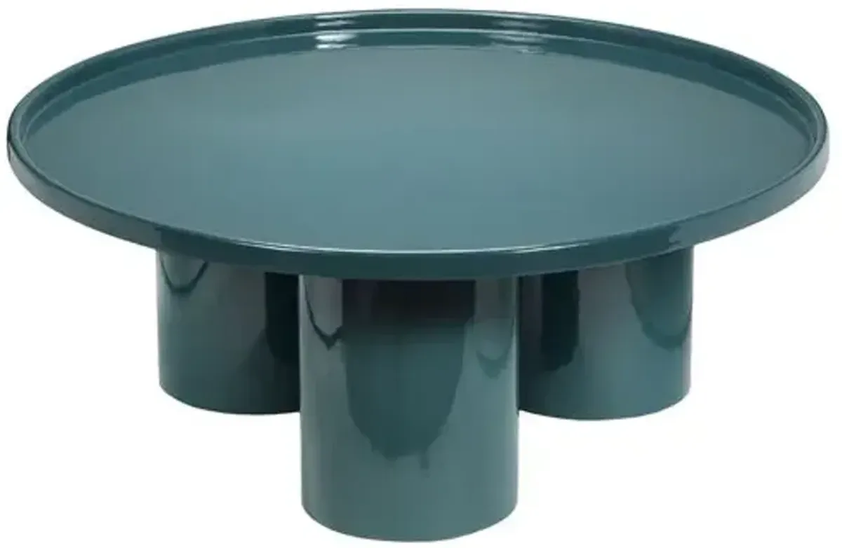 Starla Round Coffee Table - Blue