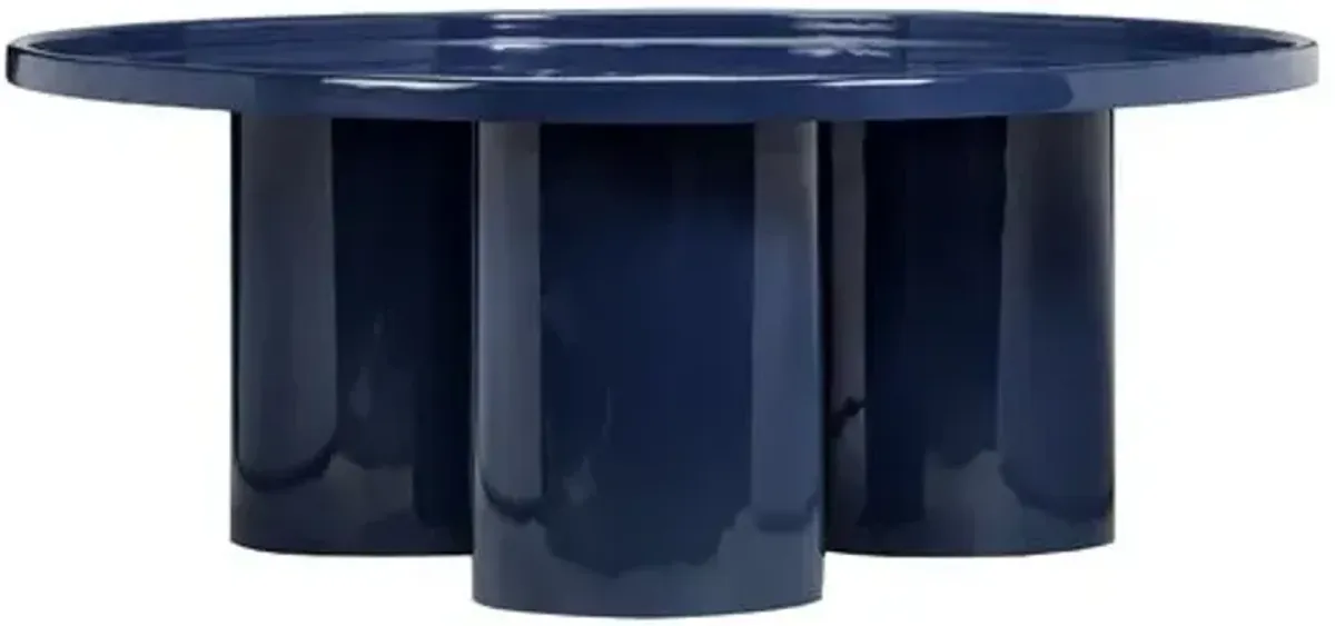 Starla Round Coffee Table - Blue