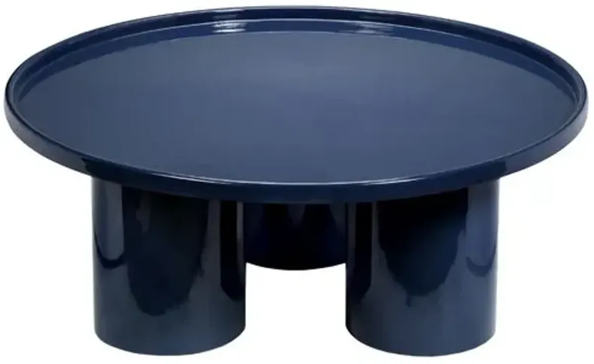 Starla Round Coffee Table - Blue