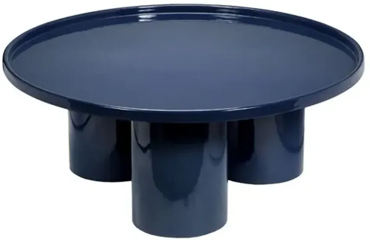 Starla Round Coffee Table - Blue