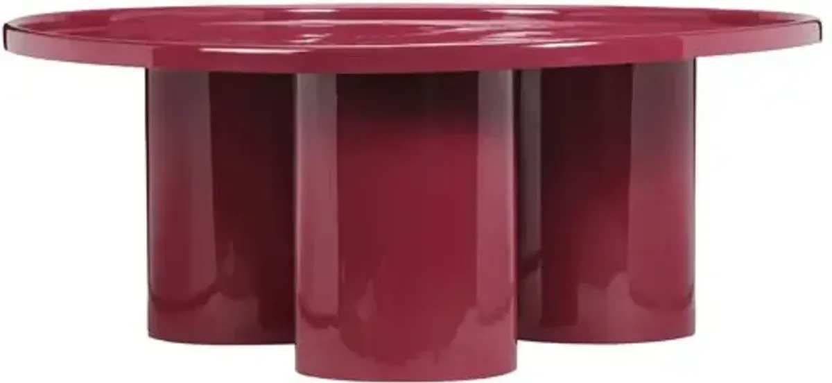 Starla Round Coffee Table - Purple