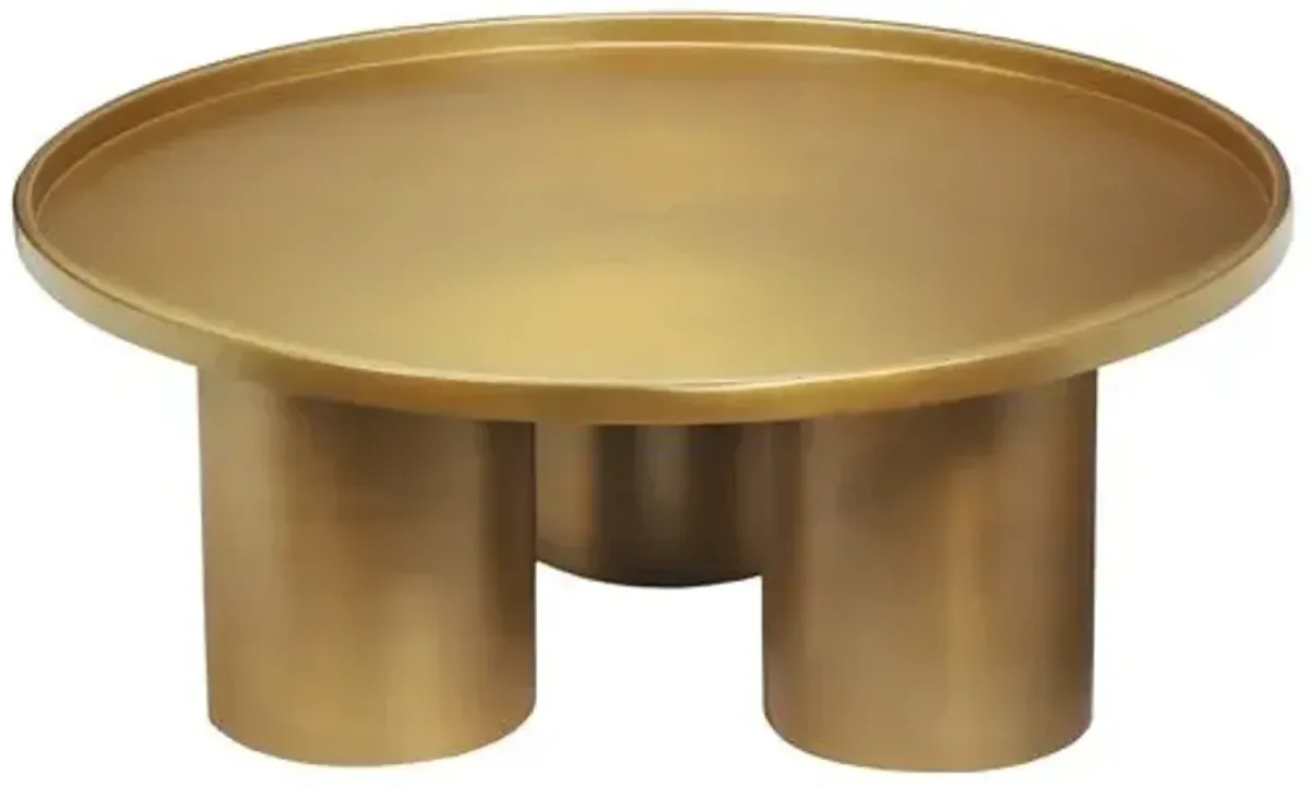 Starla Round Coffee Table - Gold