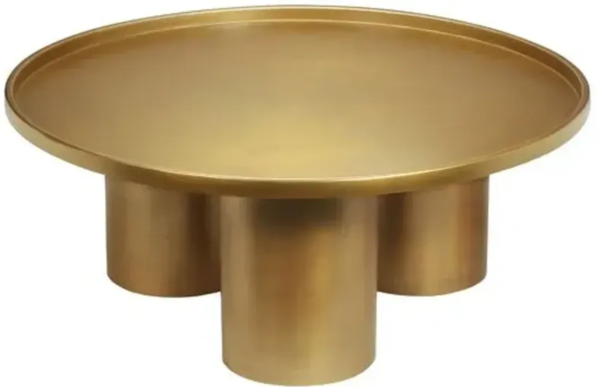 Starla Round Coffee Table - Gold