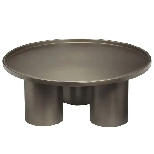 Starla Round Industrial Coffee Table - Silver