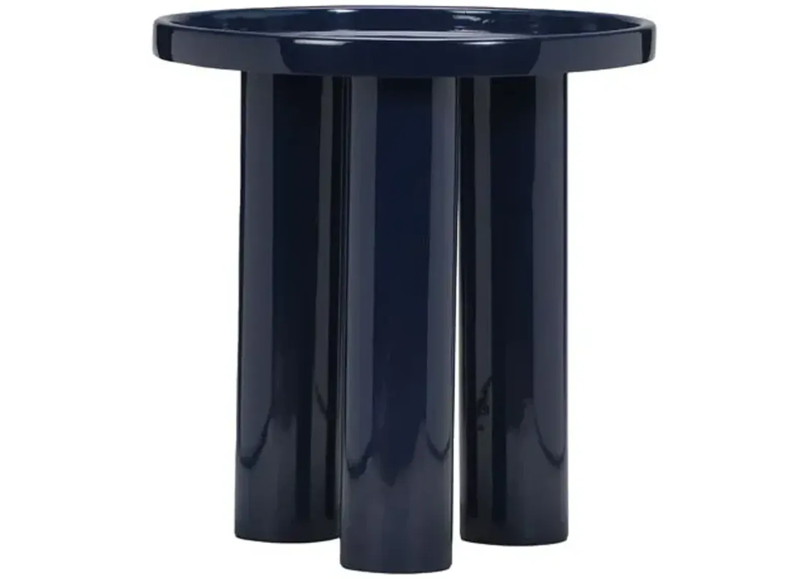 Starla Round End Table - Blue